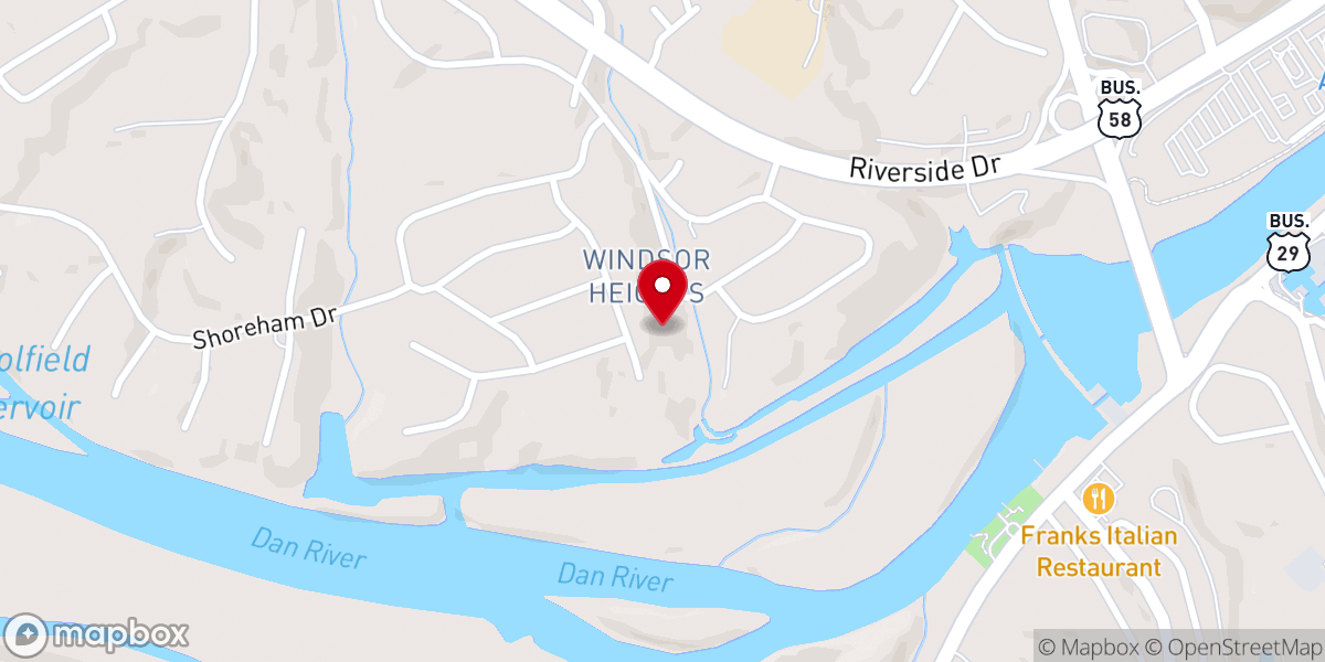 Map showing location of Shiloh Baptist Church