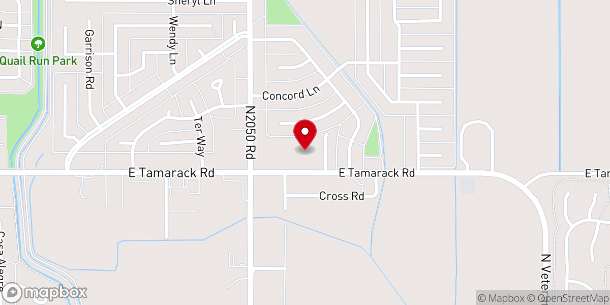 Map showing location of Glad Tidings Church