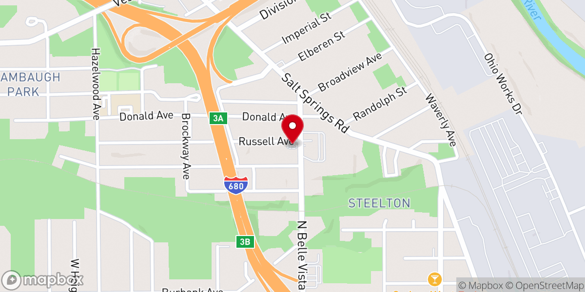 Map showing location of Saints Peter and Paul Ukrainian Orthodox Church
