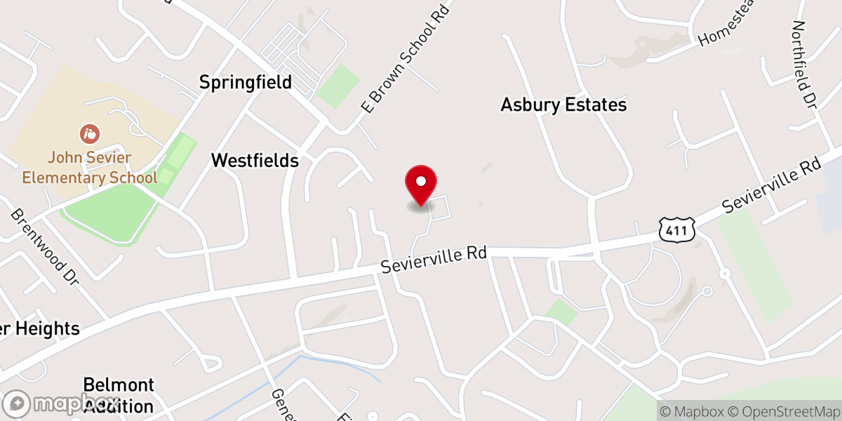 Map showing location of Eastside Church of Christ