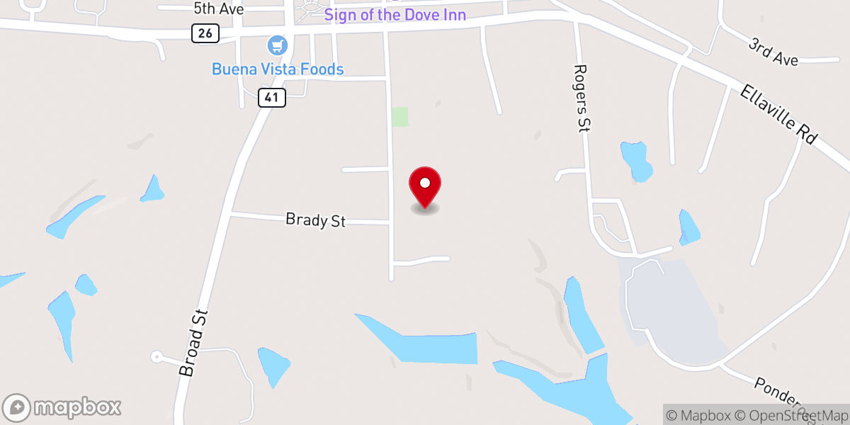 Map showing location of 162 South Church Street, Buena Vista, GA