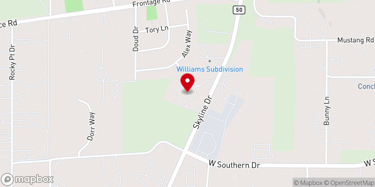 Map showing location of Family Life Church