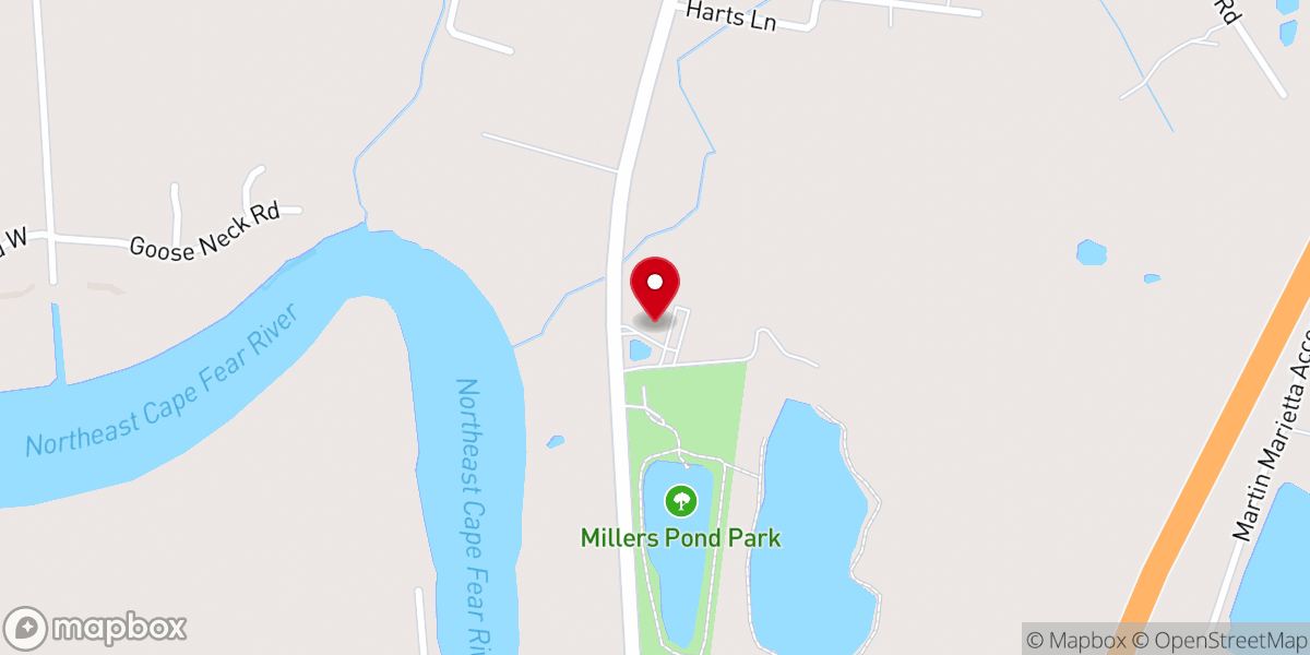 Map showing location of Victory Christian Fellowship