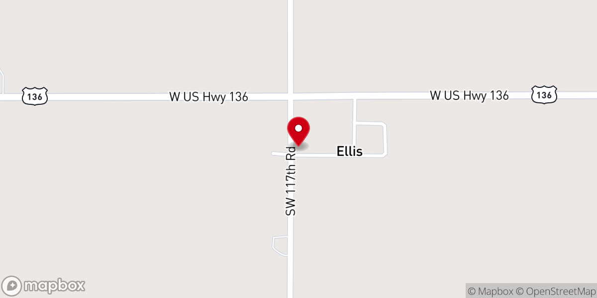 Map showing location of Ellis United Methodist Church