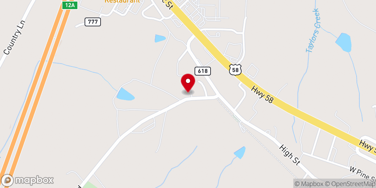 Map showing location of Little Bethel Church