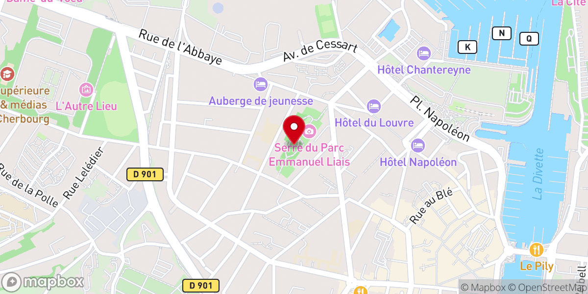 Map showing location of Parc Emmanuel Liais