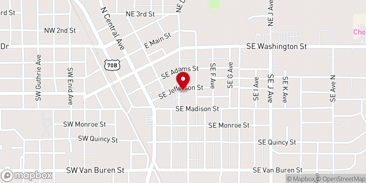 Map showing location of First United Methodist Church