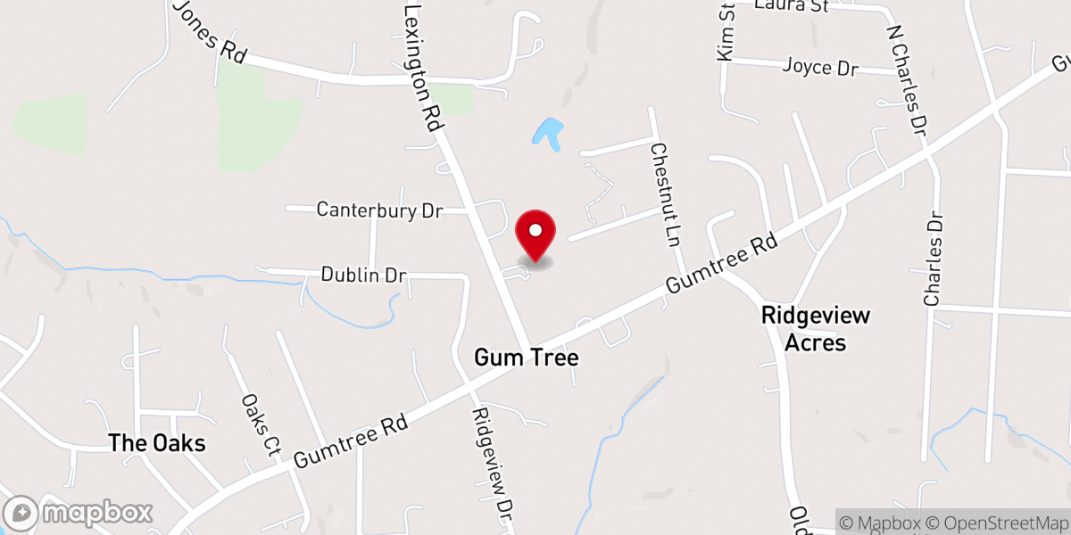 Map showing location of Overflow Church