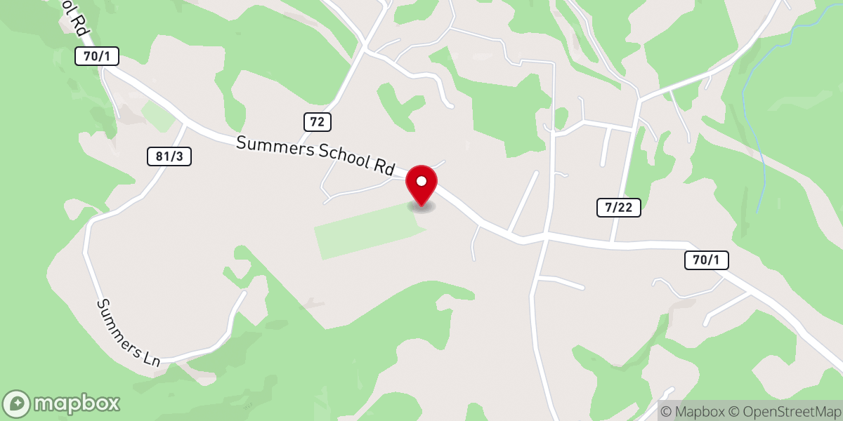 Map showing location of Nicholson Chapel
