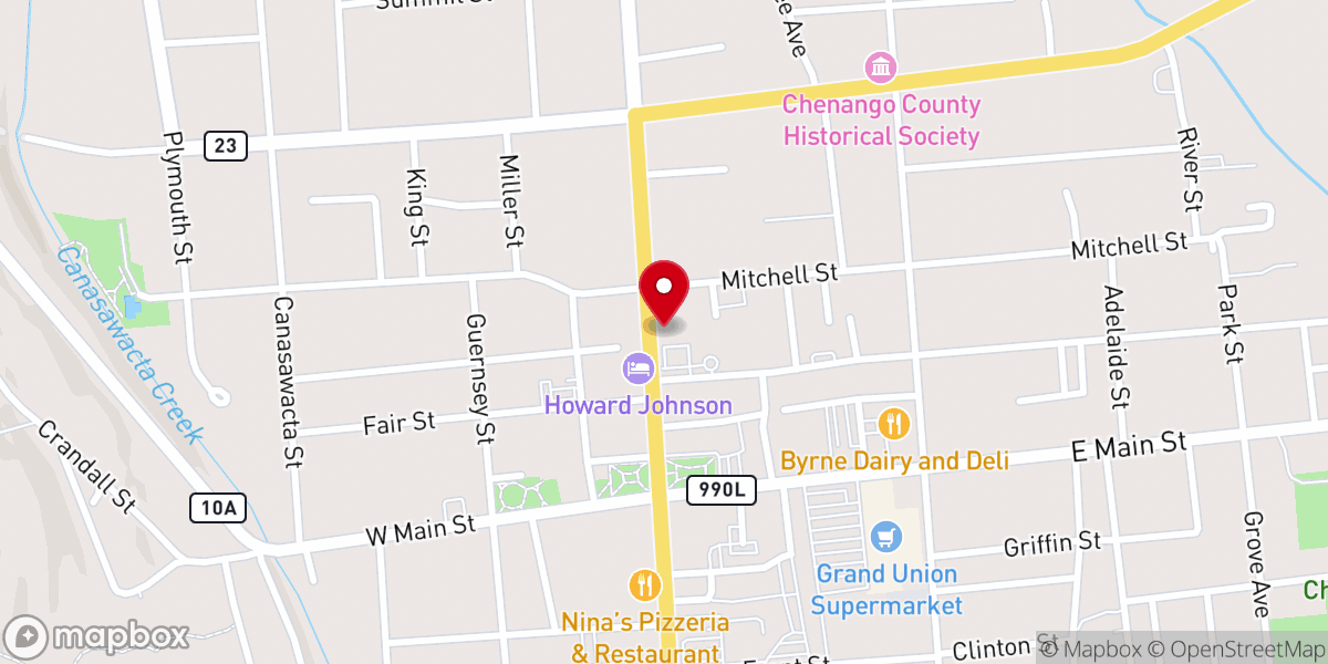 Map showing location of Broad Street United Methodist Church