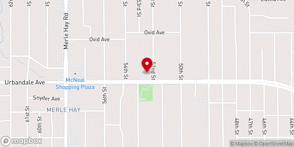 Map showing location of Grace Lutheran Church