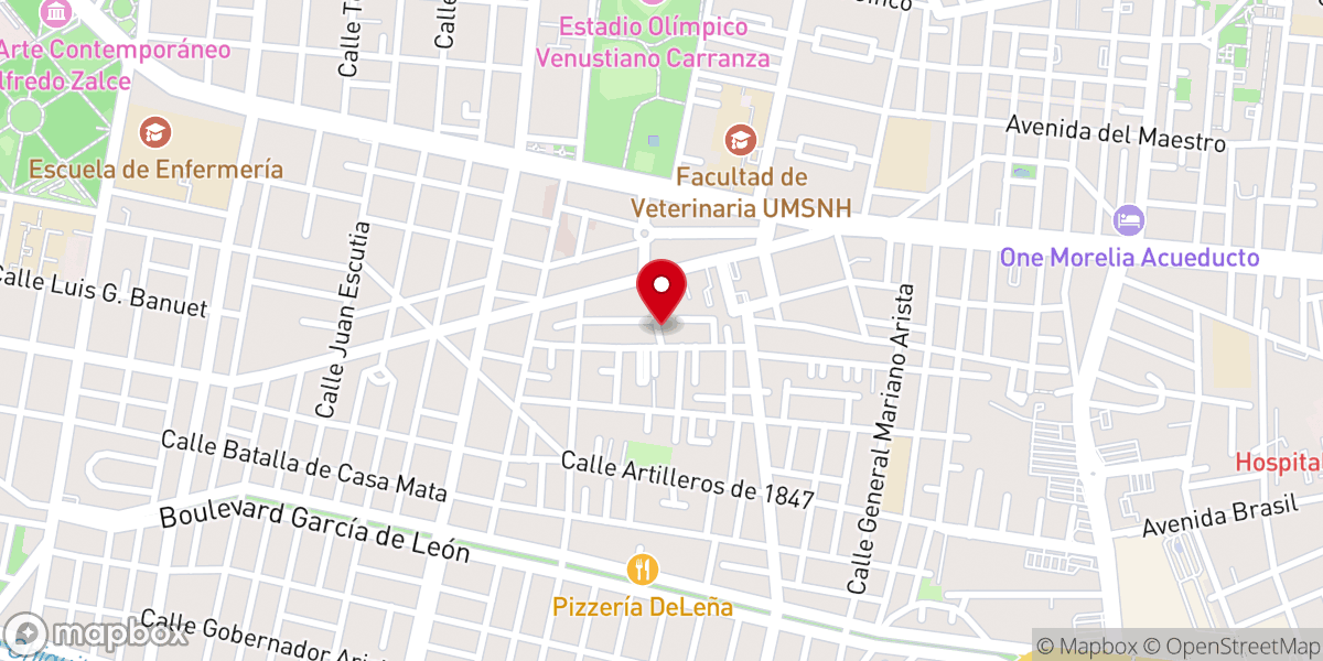 Map showing location of Iglesia Central Morelia