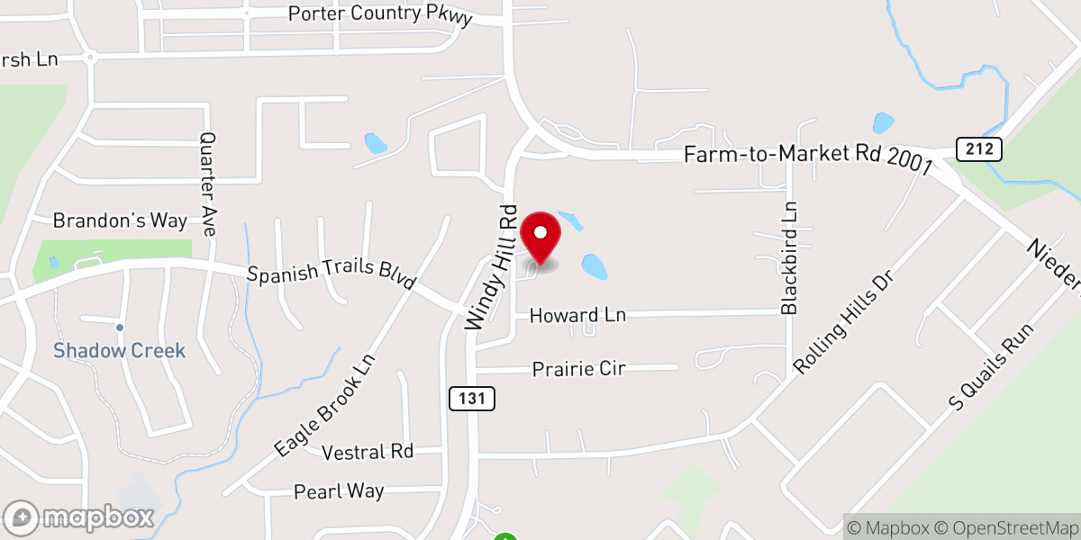 Map showing location of Faith Builders Worship Center