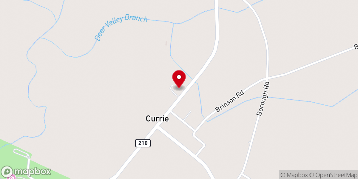 Map showing location of Currie Community Baptist Church