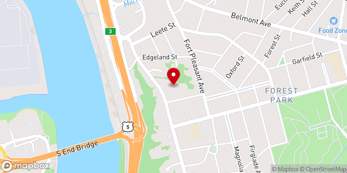 Map showing location of Breakthrough Worship Center