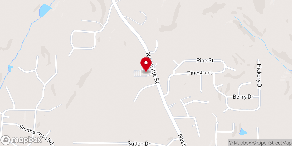 Map showing location of Catoosa Church