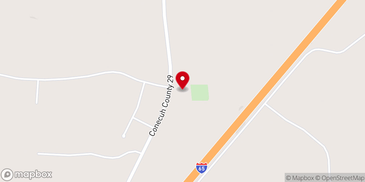 Map showing location of Second Mount Zion Baptist Church