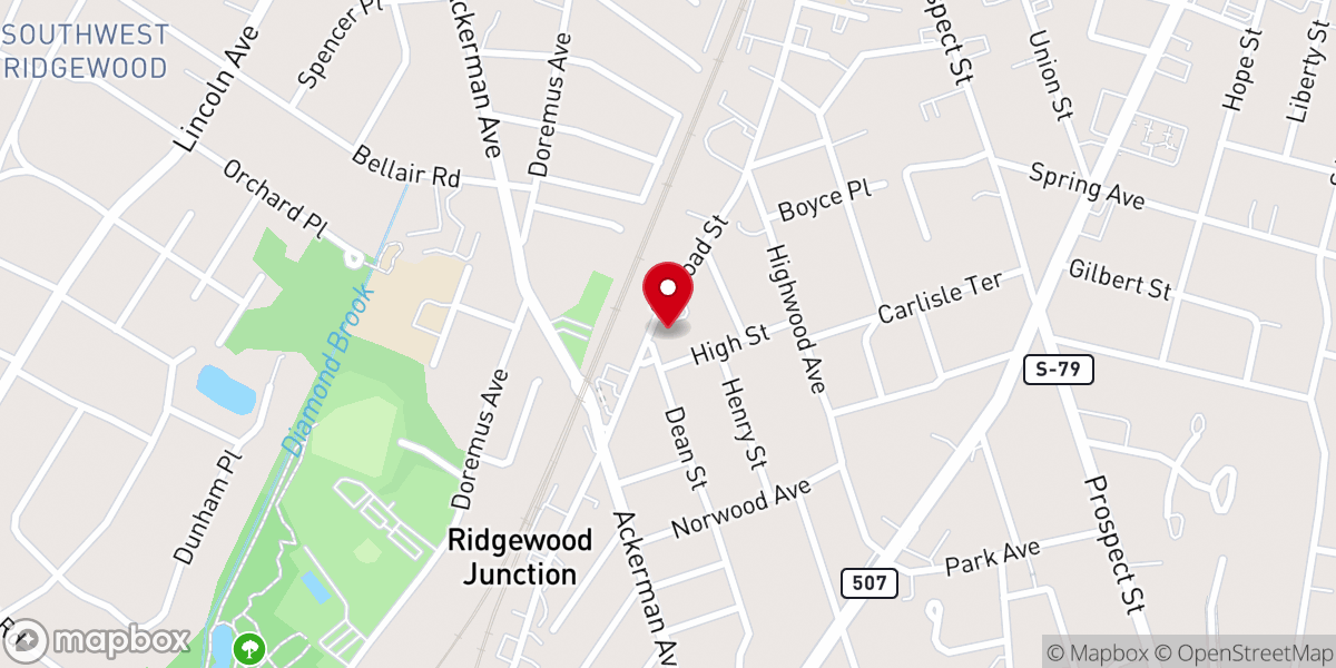 Map showing location of Mount Bethel Baptist Church