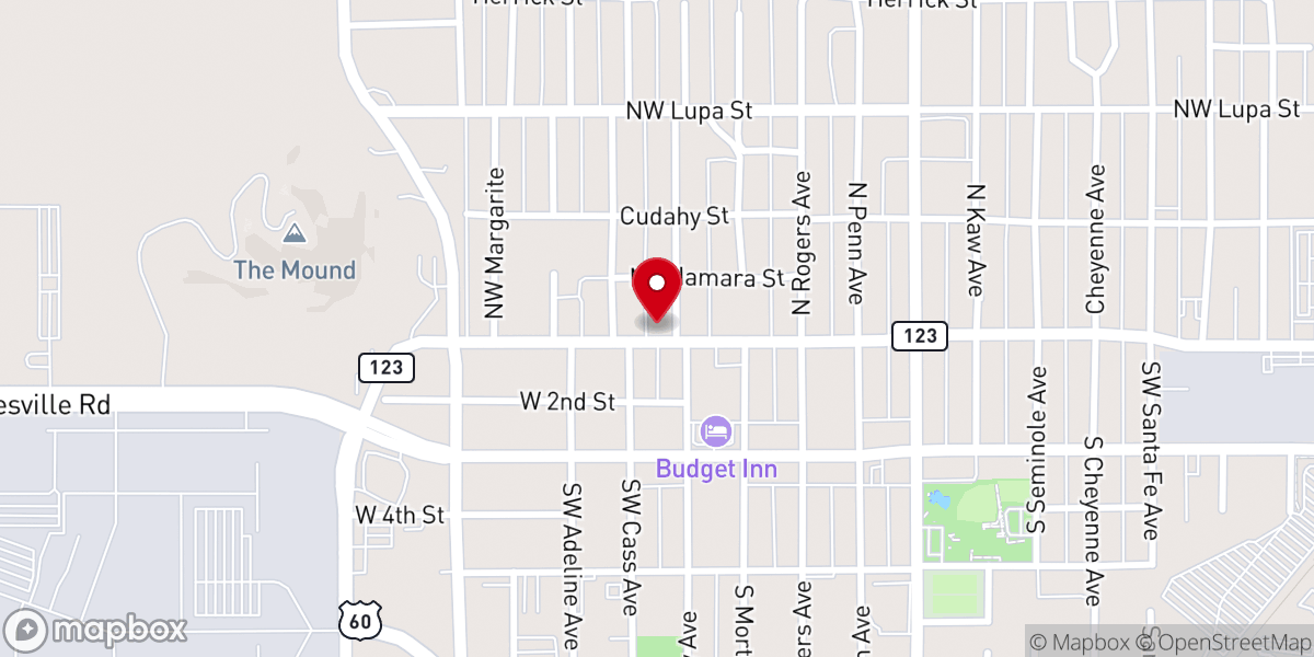 Map showing location of The Salvation Army
