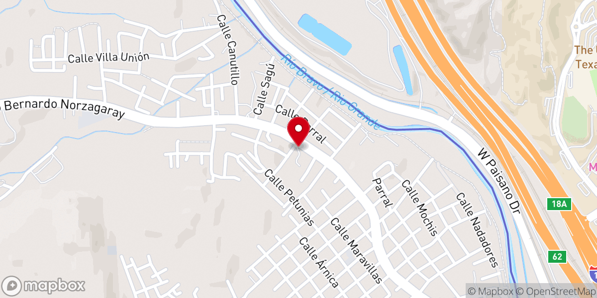 Map showing location of Iglesia Bautista Pacto de Gracia