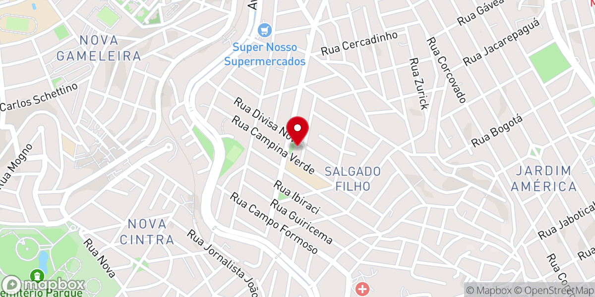 Map showing location of Paróquia de São João Batista - BH