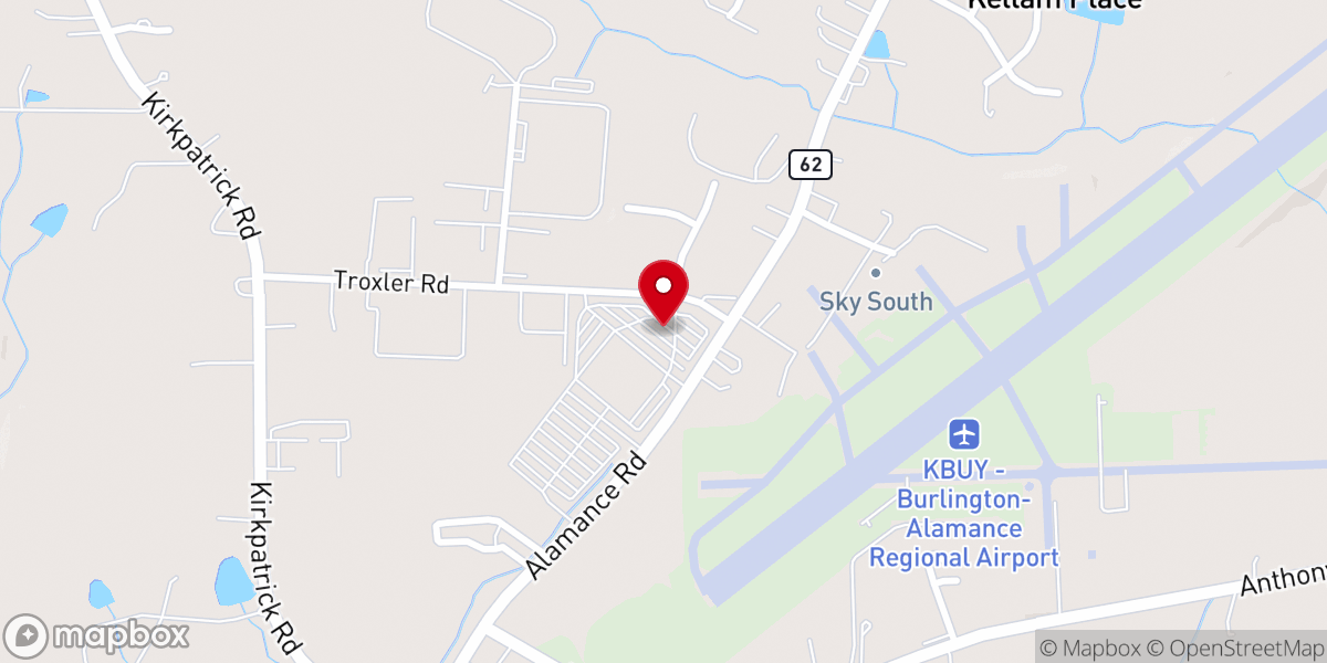 Map showing location of The Lamb's Chapel - Airport Campus