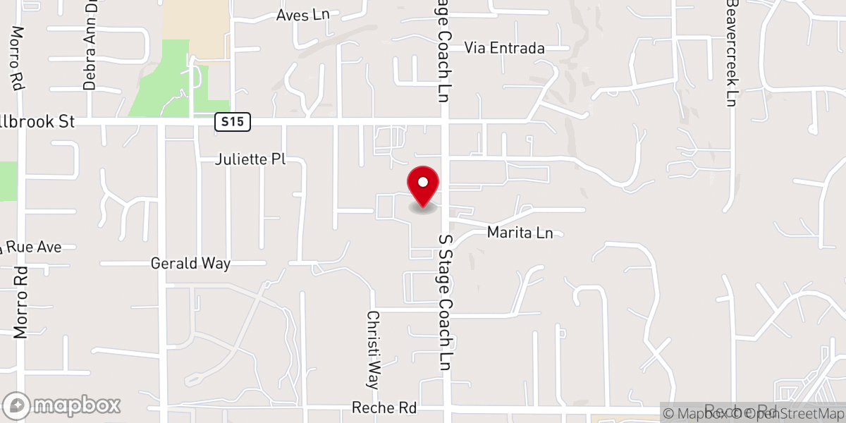 Map showing location of SonRise Christian Fellowship