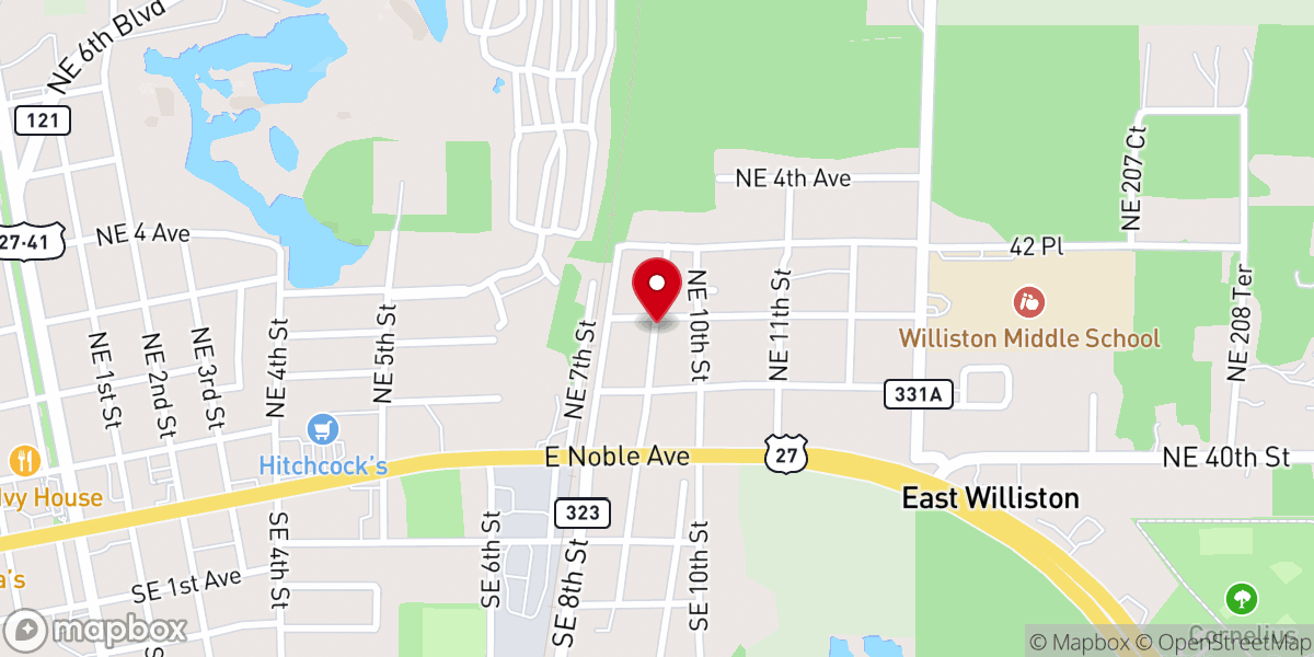 Map showing location of Destiny Church of God by Faith