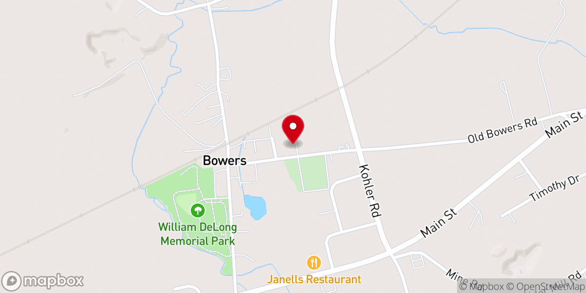 Map showing location of Christ Delong UCC