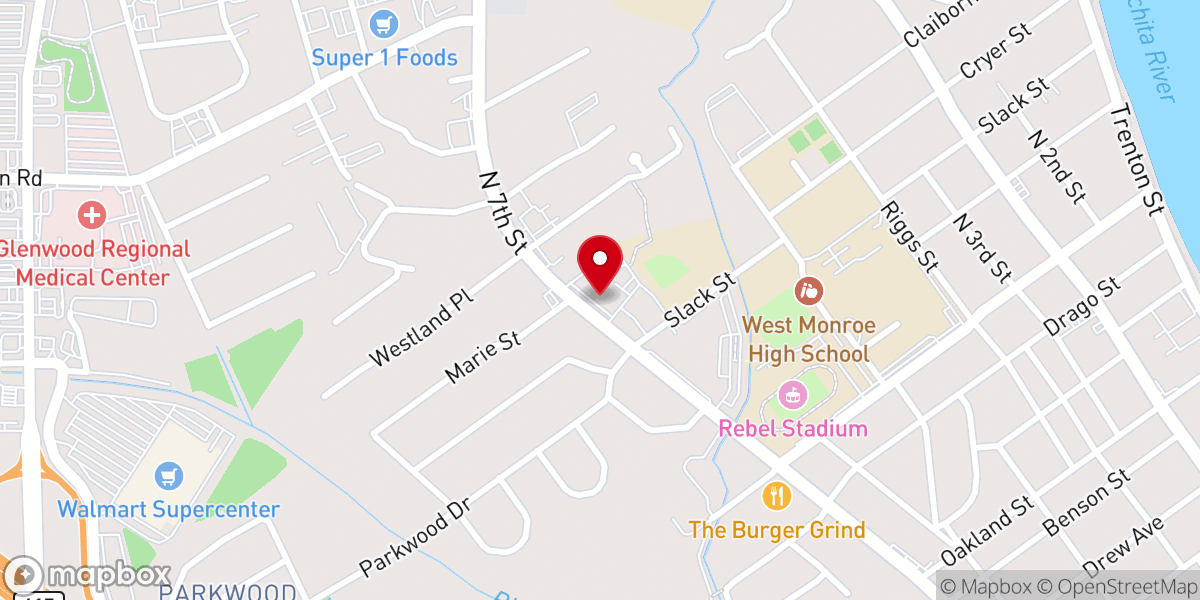 Map showing location of City of West Monroe - Food Distribution Center