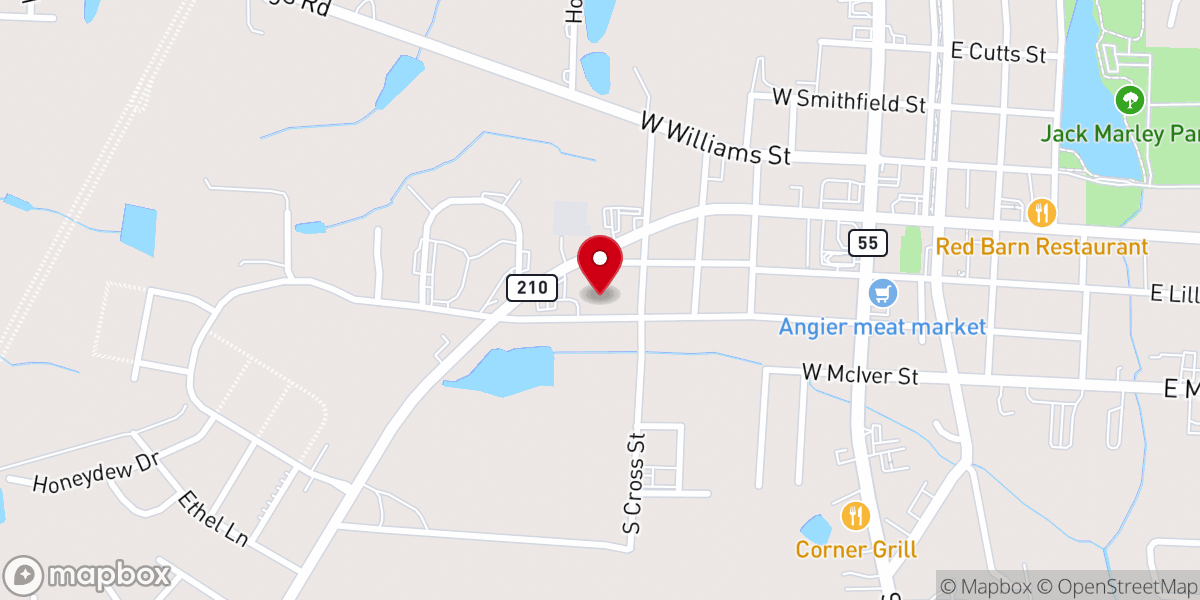 Map showing location of Cutts Chapel Freewill Baptist