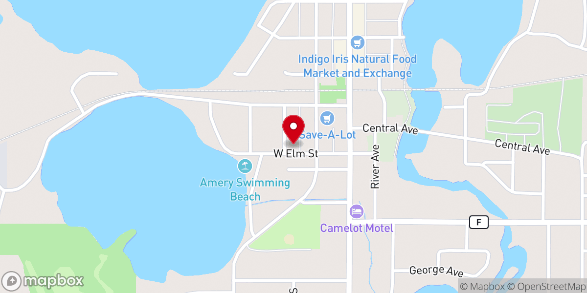 Map showing location of First Lutheran Church