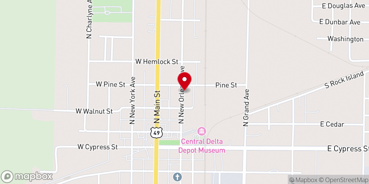 Map showing location of Faith Missionary Baptist Church