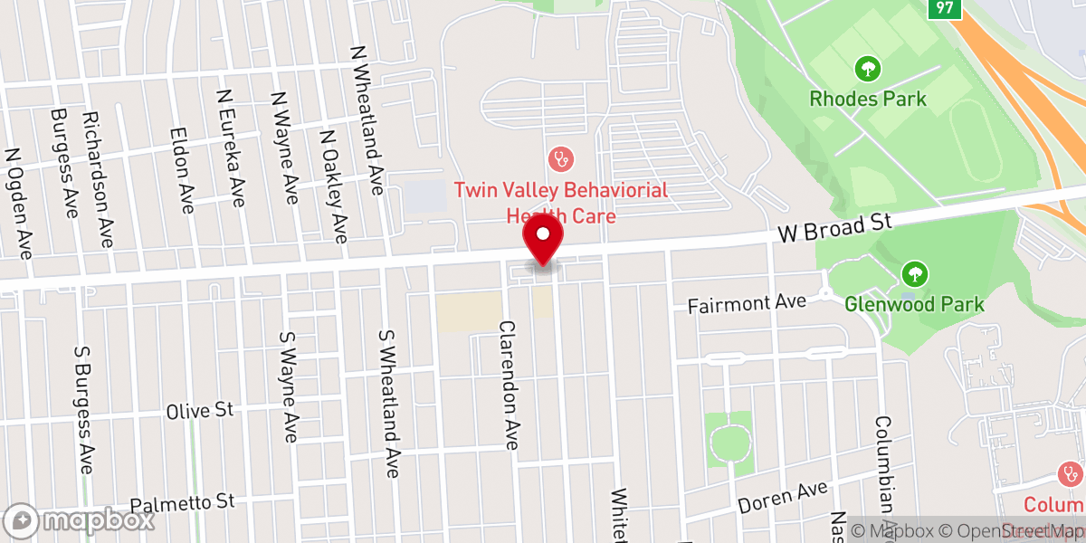 Map showing location of Saint Aloysius Roman Catholic Church