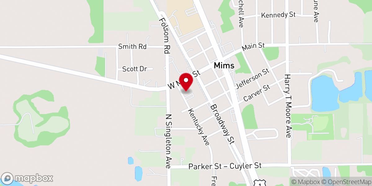 Map showing location of First Baptist Church of Melbourne