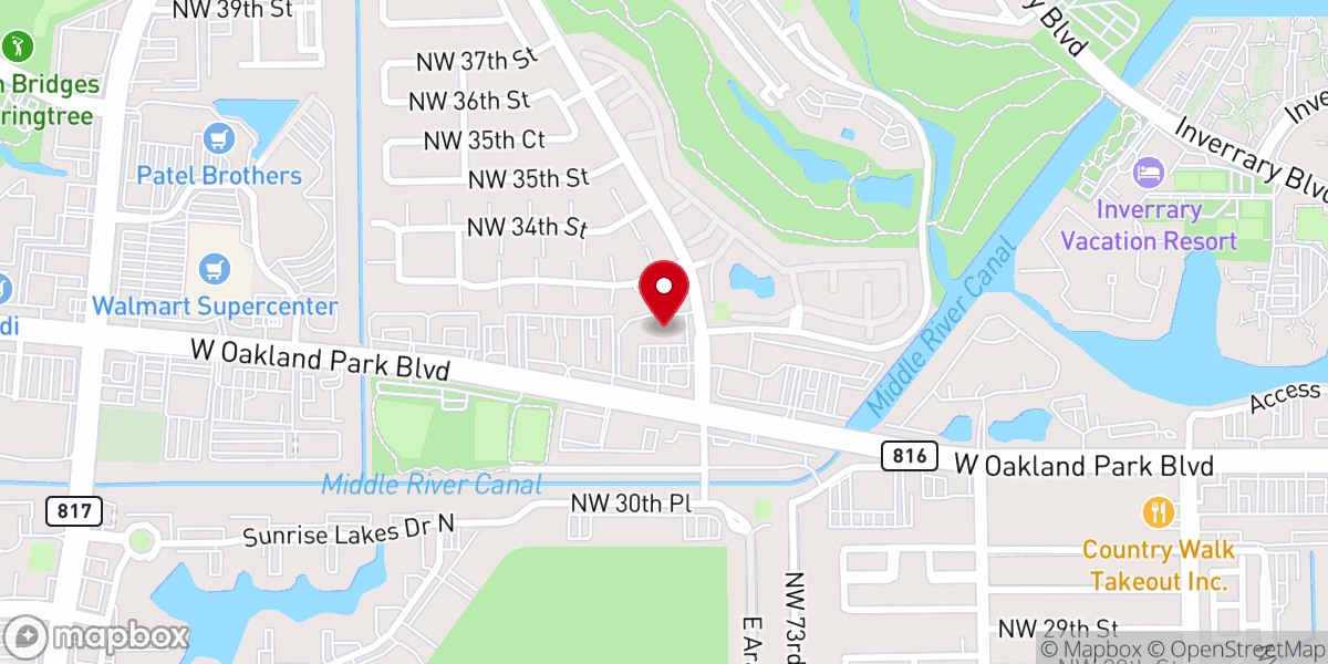 Map showing location of Mattie Nottage Ministries International