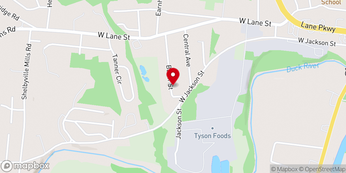 Map showing location of West End United Methodist Church