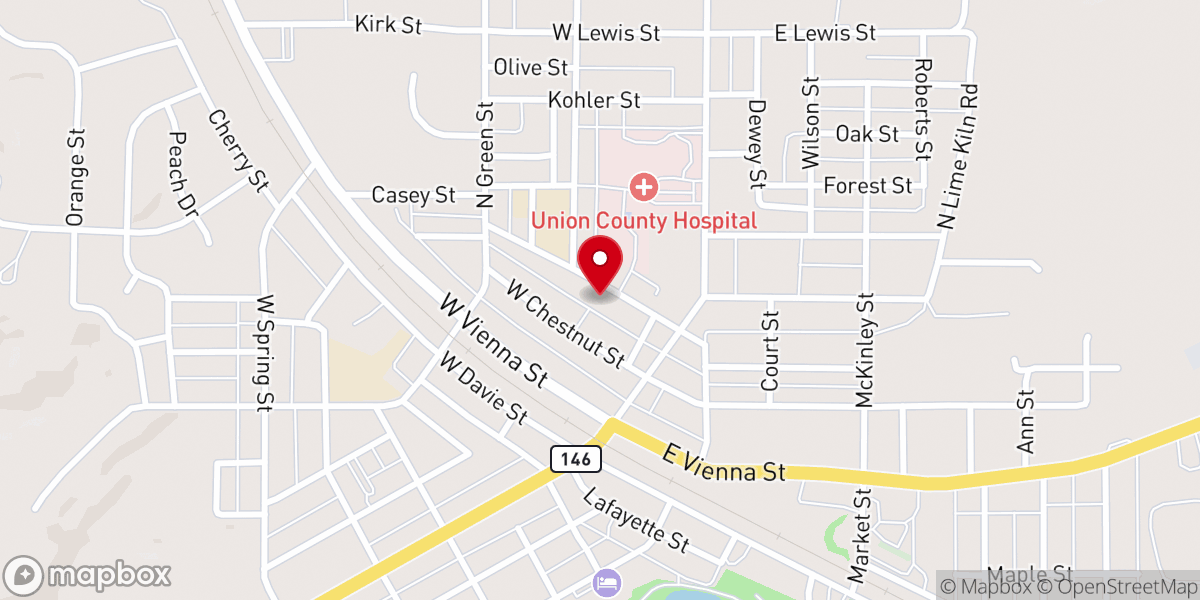 Map showing location of United Methodist Church