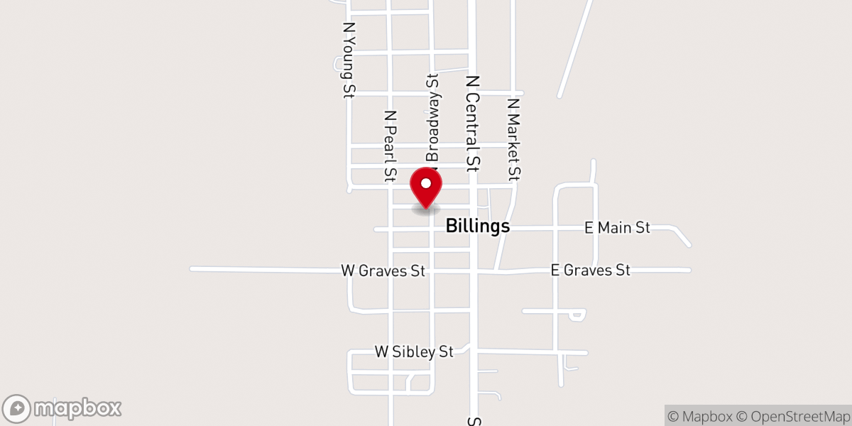 Map showing location of Billings Community Center