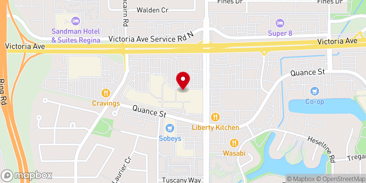 Map showing location of Living Springs Church