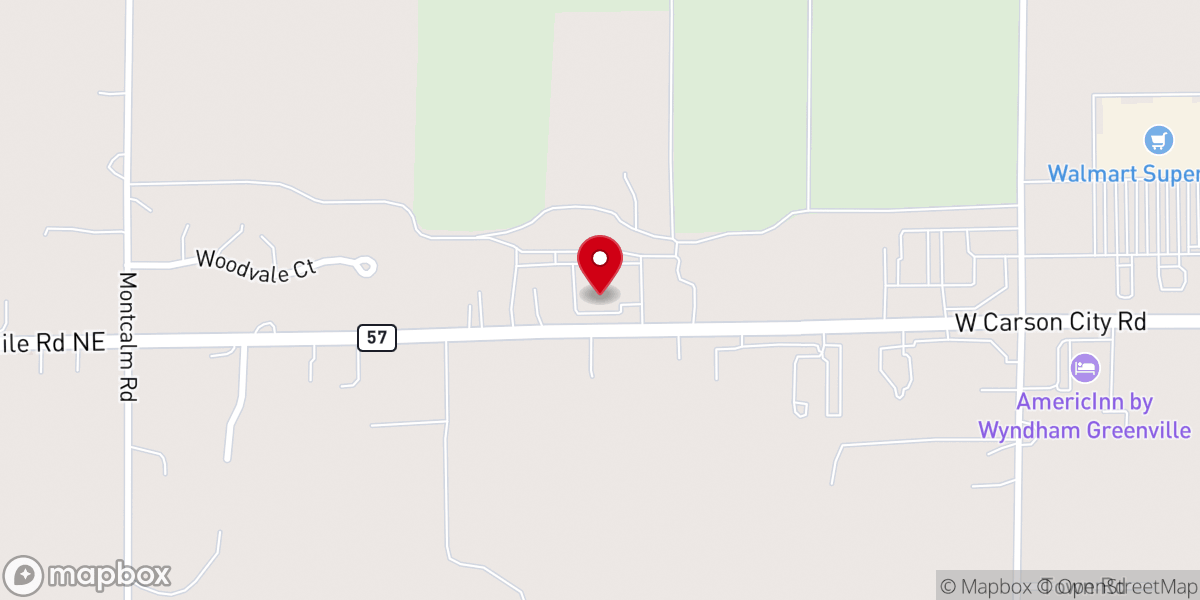 Map showing location of City Church Greenville