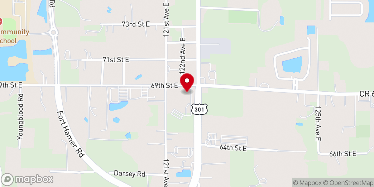 Map showing location of Parrish United Methodist Church