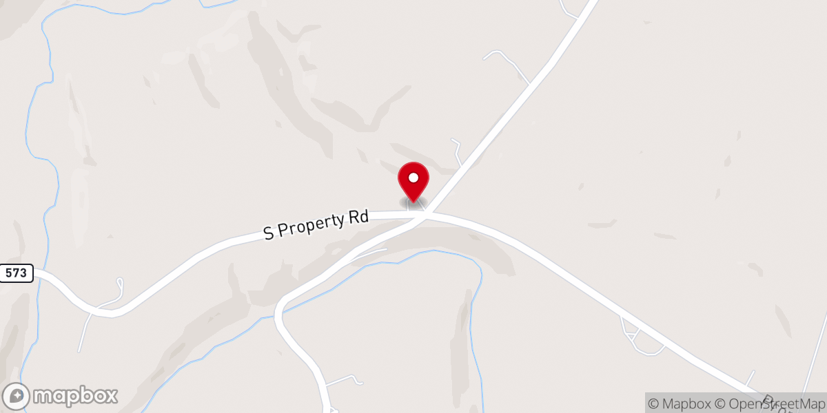 Map showing location of Point Pleasant Christian Church