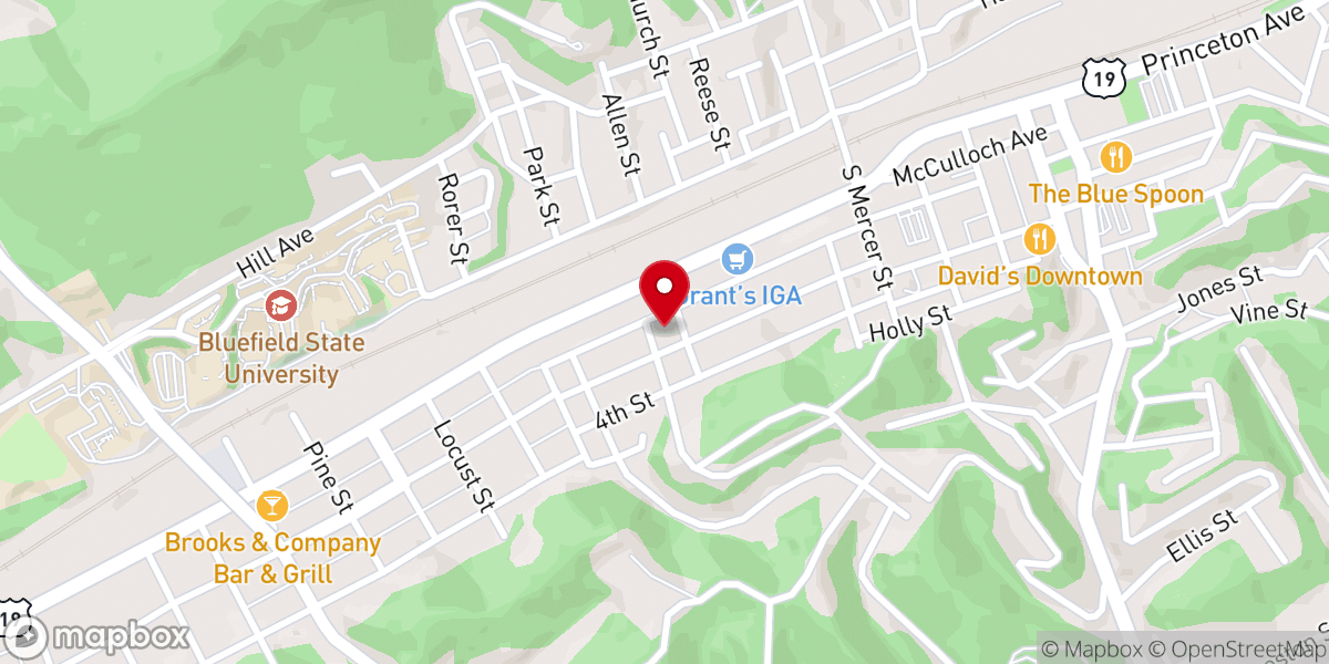 Map showing location of Grace United Methodist Church