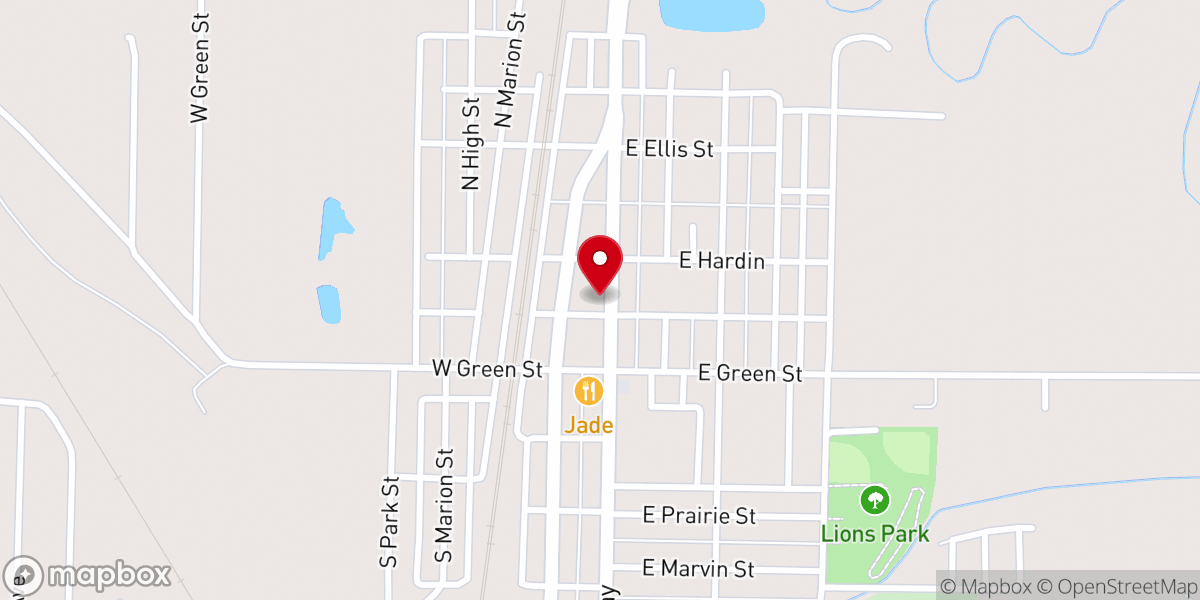 Map showing location of Tri-City Church of Christ