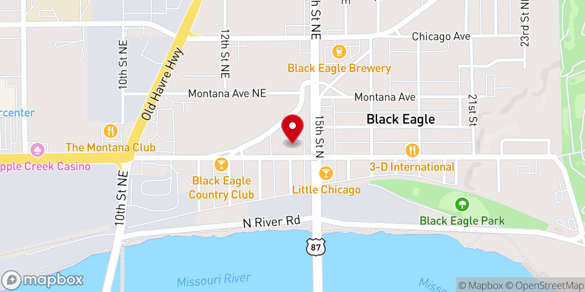 Map showing location of Blessed Sacrement