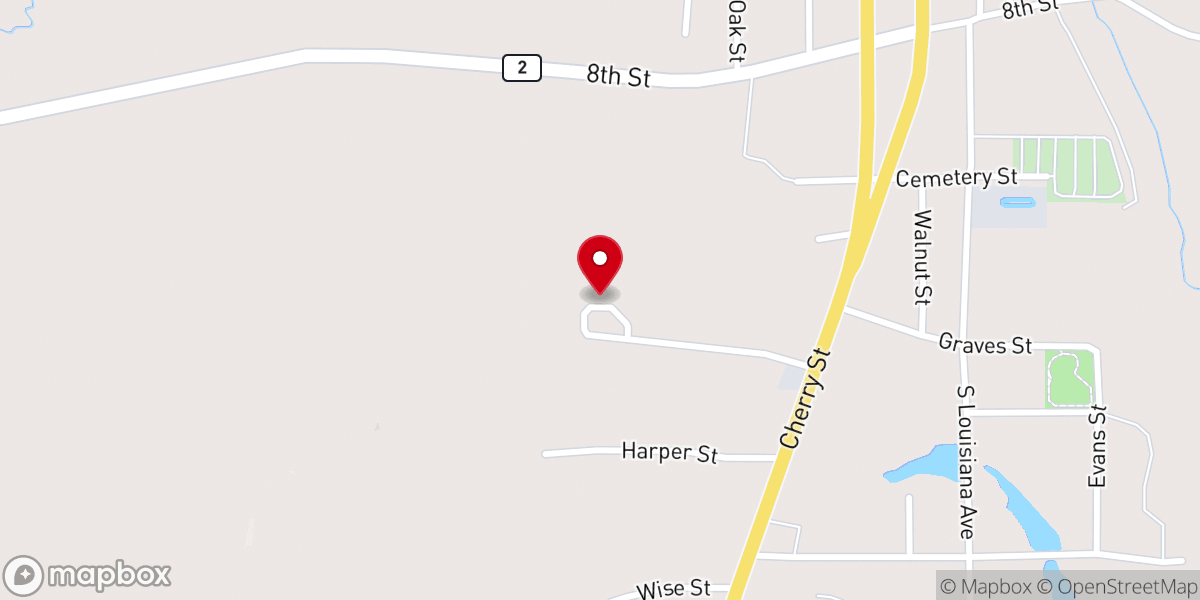 Map showing location of Bernice Park Apartments