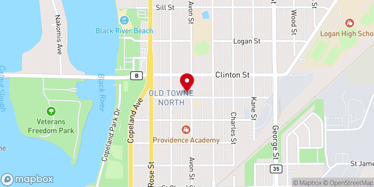 Map showing location of Immanuel Lutheran Church