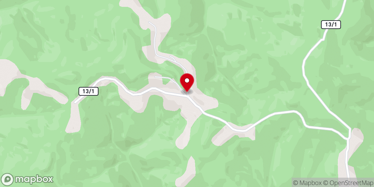 Map showing location of Mt Olive Free Will Baptist Church