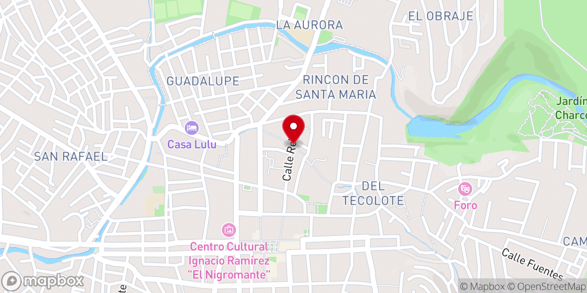 Map showing location of Mercado de Artesanías